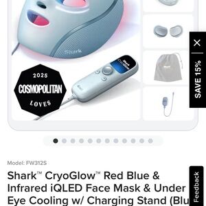 Shark CryoGlow Face Mask - Blue and Silver